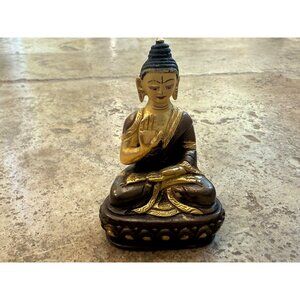 19th Century Tibetan Buddha Bronze Statue 3" Tall